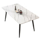 Metal Simplicity Rectangle Dining Table Stone Dinner Table with 4 Legs Clearhalo ' dining_table' 'Dining Tables & Seating' 'Dining Tables' 'Furniture' 'furniture_dining_table' 'Kitchen & Dining Furniture' 'kitchen&dining_furn' 'kitchen' 'kitchen_dining_table' 1200x1200_b2ff74f4-21a0-4bbc-a4a1-86e07c0165cc