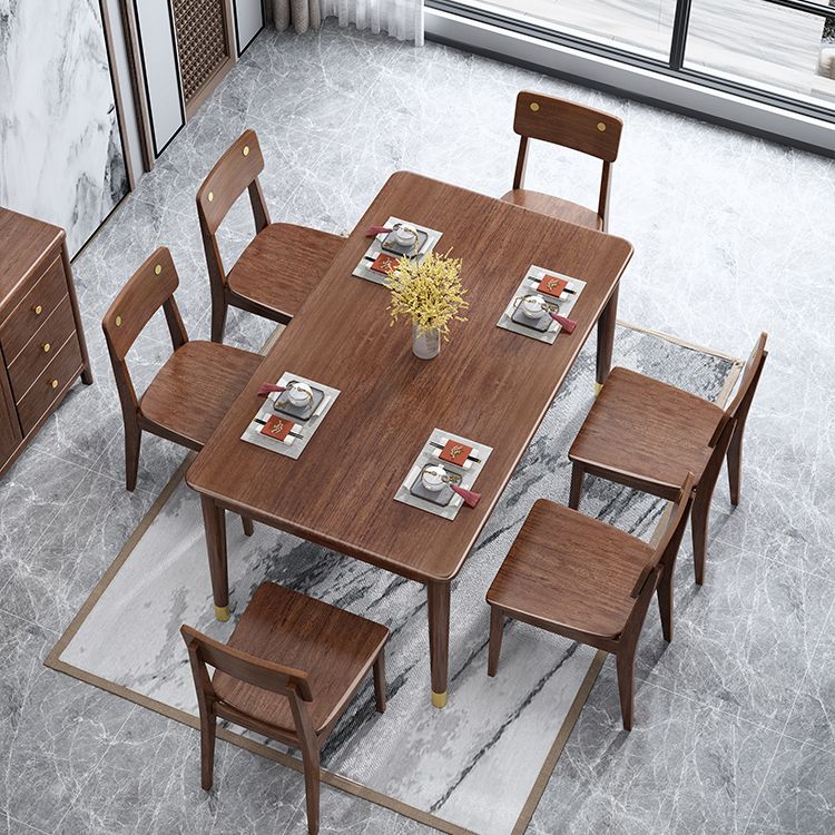 Luxury Walnut Table for Restaurant Rectangle Wooden Dining Table with 4 Legs Clearhalo ' dining_table' 'Dining Tables & Seating' 'Dining Tables' 'furn' 'furn_dining_table' 'Furniture' 'furniture_dining_table' 'Kitchen & Dining Furniture' 'kitchen&dining_furn' 'kitchen' 'kitchen_dining_table' 1200x1200_b2ffb1be-7bde-4db7-9cb7-69f279c8ad38