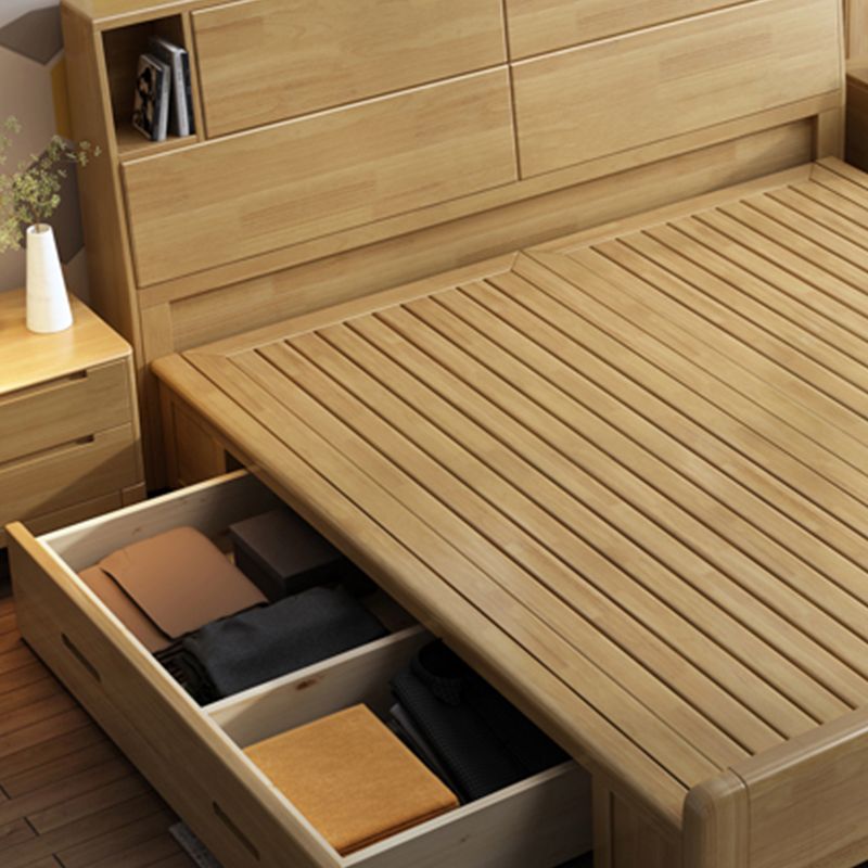 Massives Holzbettrahmen mit Kopfteil skandinavischem Bett mit Lagerung