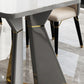 Modern Style Stone Furniture 5/7/9/11 Pcs Rectangle Shape Dinette Table with Dining Chair