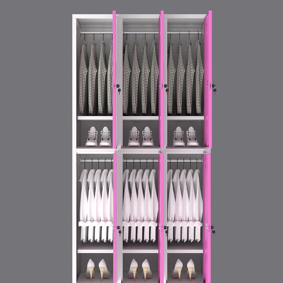 Gabinete de almacenamiento con bisagras de armario de armario de acero contemporáneo para el hogar