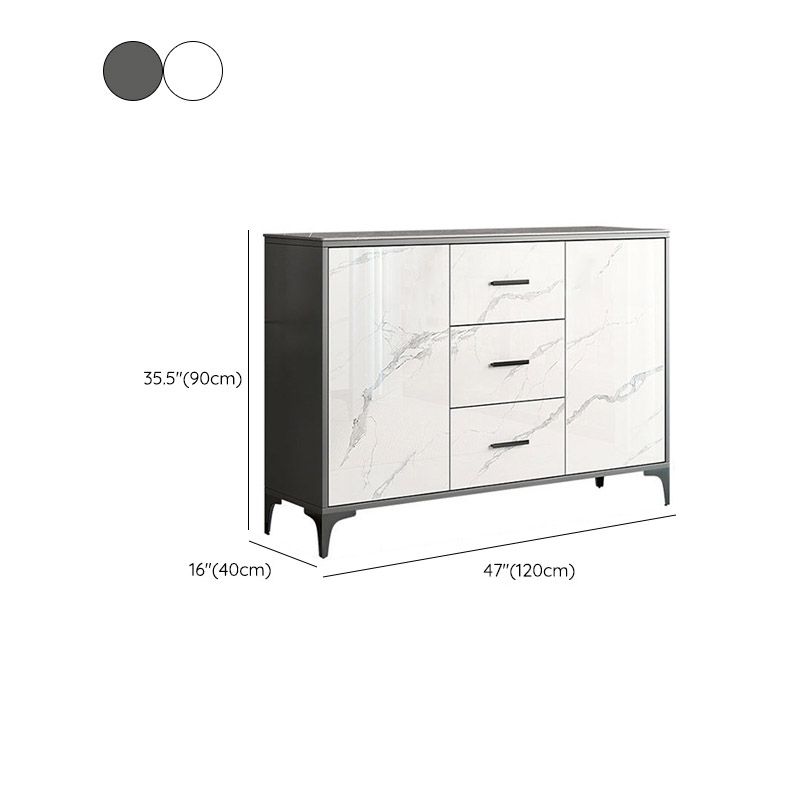 Sideboard in legno in legno in pietra in pietra con 2 porte