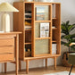 Closed Back Bookshelf Solid Wood Contemporary Bookcase with Doors Clearhalo 'Bookcases' 'furn' 'furn_bookcases' 'Furniture' 'Office Furniture' 1200x1200_b303670a-2e9a-4c3f-9a4f-58fbcaec8717