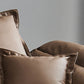 Pillow Top Arm Faux Leather Sette Nordic Down Fill Cushions Sofa with Pillows
