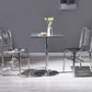 Square Table Dinette Table Industrial Stainless Steel Dinner Room Table with Tulip Base Clearhalo ' dining_table' 'Dining Tables & Seating' 'Dining Tables' 'furn' 'furn_dining_table' 'Furniture' 'furniture_dining_table' 'Kitchen & Dining Furniture' 'kitchen&dining_furn' 'kitchen' 'kitchen_dining_table' 1200x1200_b304b4f6-e3c5-4827-be79-4e5de8862a0d