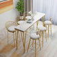 Glam Style Bar Table 42-inch Height Gold 4 Legs Bistro Table for Living Room Clearhalo 'Bar Furniture' 'Bar Tables' 'bar_tables' 'furn' 'furn_bar_tables' 'Furniture' 'furniture_bar_tables' 'Kitchen & Dining Furniture' 1200x1200_b305bb25-bcc4-45c5-b40d-8a55f6ac1680