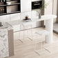 Stone Kitchen Double Pedestal Hall/Pub Table Modern Bistro Bar Height Cocktail Table Clearhalo 'Bar Furniture' 'Bar Tables' 'bar_tables' 'furn' 'furn_bar_tables' 'Furniture' 'furniture_bar_tables' 'Kitchen & Dining Furniture' 'kitchen&dining_furn' 'kitchen' 1200x1200_b30770ac-5bd8-443a-b309-1334e045acdb