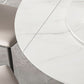 Metal and Slate Table Contemporary Style Home Retractable Round Dining Table Clearhalo 'Dining Tables & Seating' 'Dining Tables' 'dining_table' 'furn' 'furn_dining_table' 'Furniture' 'Kitchen & Dining Furniture' 1200x1200_b307e637-f8e8-4719-b7c5-e950b6d14b72