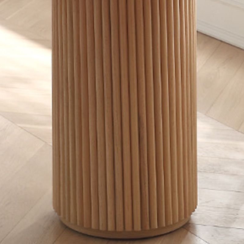 Round Pedestal Base Dining Table Modern Wood Table for Kitchen