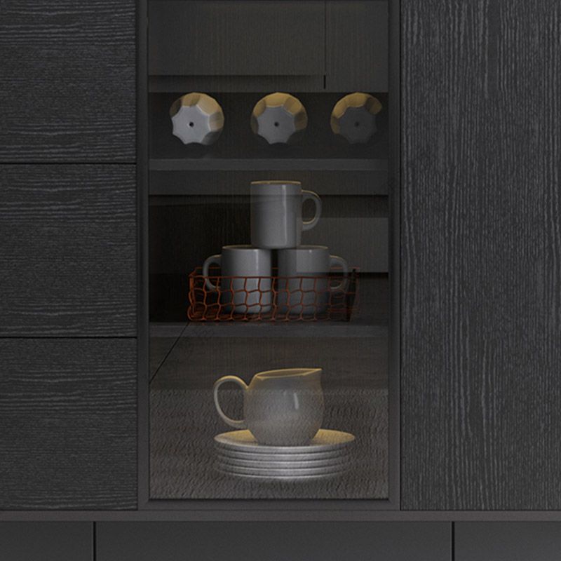 Tavolo a buffet in pietra credenza a buffet in stile glam con armadi e cassetti