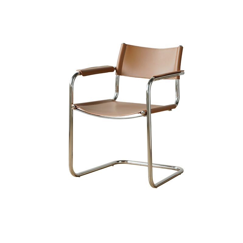 インダストリアルアームチェアモダンレザーインドアダイニングチェアホーム用