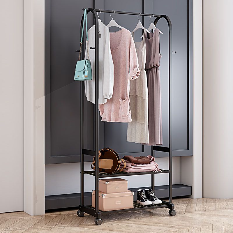 Moderner Kleiderbügel 2 Lagerregale und 6 Hooks Hall Tree mit Rizinus