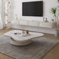 31" Wide Contemporary Coffee Table White Coffee Cocktail Table with Storage