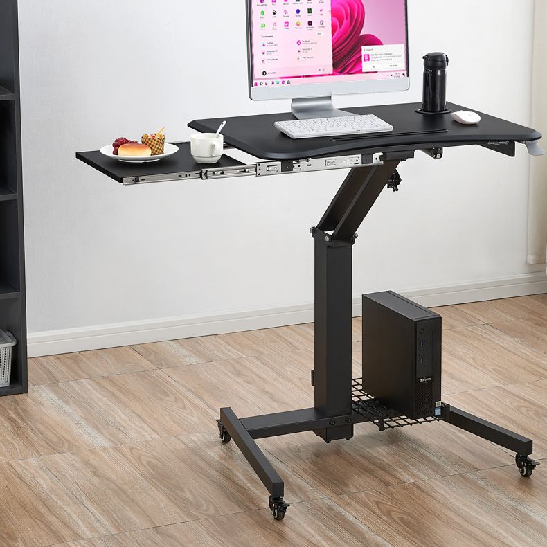 Contemporary Pedestal Writing Desk Folding Office Desk with Metal Legs Clearhalo 'furn' 'furn_office_desk' 'Furniture' 'Office Desks' 'Office Furniture' 'office_desk' 1200x1200_b30d4a3e-695b-472e-a57e-aa8b180b67dc