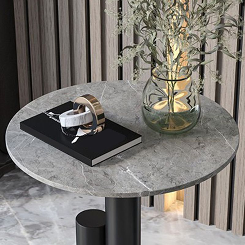 Modern Style Rock Slab Top with Black/gold Metal Work Base Side Table Clearhalo 'Coffee & Accent Tables' 'End & Side Tables' 'end_side_table' 'Furniture' 'furniture_end_side_table' 'Living Room Furniture' 1200x1200_b3137ef8-f2ef-41e7-adfb-5b475c678e53