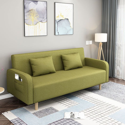 29.5"H Contemporary Solid Color Square Arm Convertible Sleeper Sofa for Apartment Clearhalo 'furn' 'furn_sofas' 'Furniture' 'furniture_sofas' 'kitchen' 'kitchen_sofas' 'Living Room Furniture' 'Sofa' 'sofas' 1200x1200_b31473ab-f077-4dd2-a625-a7e3c77a53d9