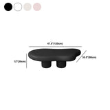 Solid Wood 4 Legs Coffee Table Minimalist Modern Coffee Table
