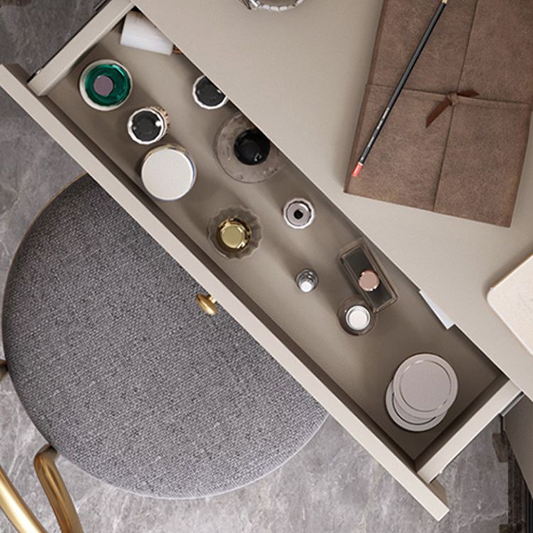 Mirrored Vanity Table and Stool Set 33.4" Wide Vanity Dressing Table Clearhalo 'Bedroom Furniture' 'furn' 'furn_makeup_vanities' 'Furniture' 'Makeup Vanities' 'makeup_vanities' 1200x1200_b315b2c1-822d-4a2f-b723-0ff33efe2278