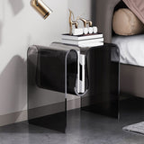 Plastic Sled End Table Rectangular Corner Table for Living Room