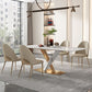 Nordic Sintered Stone Top Dining Set Rectangle 1/4/5/6/7/9 Pieces Dining Room Table Set