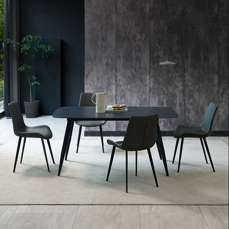 Contemporary Kitchen Dining Side Chair Leather Armless Dining Chairs Clearhalo 'Dining Chairs' 'Dining Tables & Seating' 'dining_chair' 'furn' 'furn_dining_chair' 'Furniture' 'furniture_dining_chair' 'Kitchen & Dining Furniture' 1200x1200_b3184ad7-9e0c-4819-997e-a9c876d3ee23