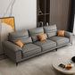 Square Arm Grey Cushion Back Contemporary Faux Leather Living Room Sofa Clearhalo 'furn' 'furn_sectionals' 'Furniture' 'furniture_sectionals' 'kitchen' 'kitchen_sectionals' 'Living Room Furniture' 'Sectionals' 1200x1200_b31850f8-a8b0-43bd-a571-6043967fcd2c