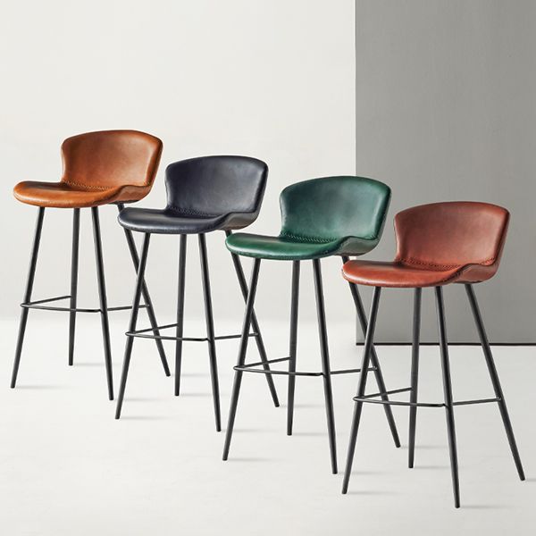 Metal Industrial Kitchen Dining Room Armless Stool Low Back Bar Stool Clearhalo 'Bar Furniture' 'Bar Stools' 'bar_stools' 'Furniture' 'furniture_bar_stools' 'Kitchen & Dining Furniture' 1200x1200_b319b27c-ba25-49ee-ad8e-64849f810bd0