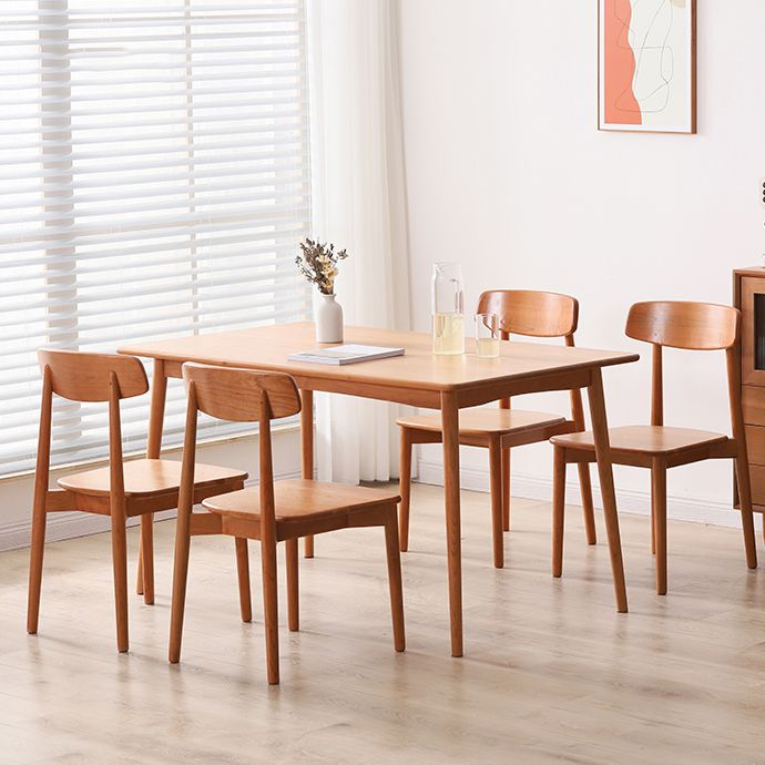 Contemporary Table Solid Wood Dining Table Rectangle for Dining Room Home Clearhalo ' dining_table' 'Dining Tables & Seating' 'Dining Tables' 'furn' 'furn_dining_table' 'Furniture' 'furniture_dining_table' 'Kitchen & Dining Furniture' 'kitchen&dining_furn' 'kitchen' 'kitchen_dining_table' 1200x1200_b31a9091-6322-472b-85c9-22debcc566cd
