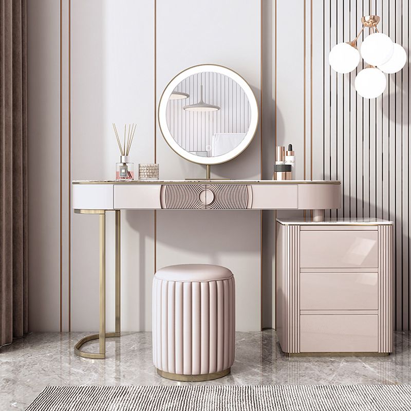 Bureau de vanité blanche moderne avec 5 tiroirs de rangement 15,74 "de largeur de vanité en bois de large