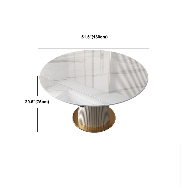 Glam Dining Set Stone 1/2/5/7 Pieces Dining Turntable Furniture for Home Clearhalo 'Dining Room Sets' 'Dining Tables & Seating' 'dining_room_set' 'furn' 'furn_dining_room_set' 'Furniture' 'Kitchen & Dining Furniture' 1200x1200_b31c8bed-c5f3-4164-b3f2-d6435ebcec71
