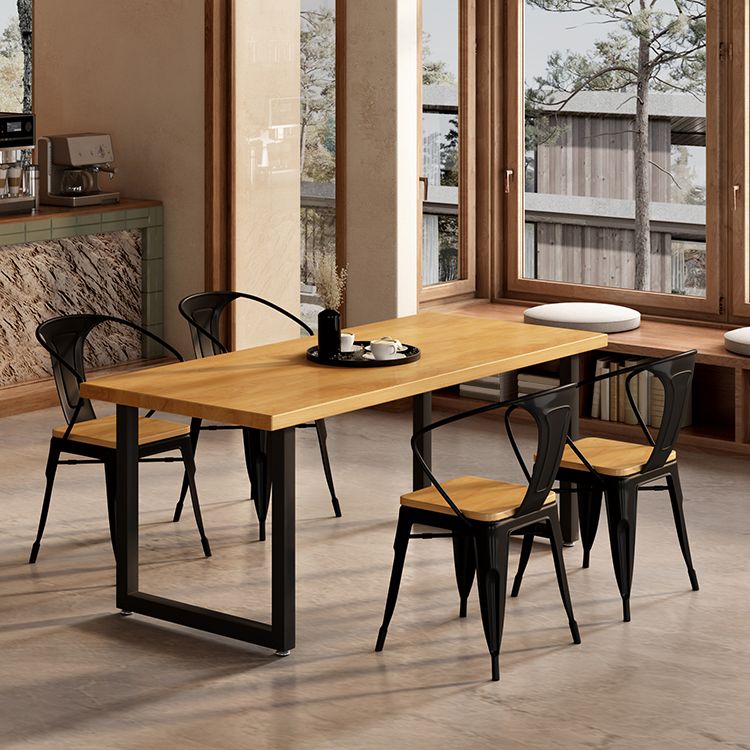 工業用のソリッドウッドダイニングテーブルセット1/5ピースキッチン用ダイニングセット