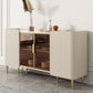 Glam Style Buffet Stand Stone Credenza with Cabinets and Drawers Clearhalo 'buffet_sideboard' 'Buffets & Sideboards' 'furn' 'furn_buffet_sideboard' 'Furniture' 'Kitchen & Dining Furniture' 1200x1200_b31e57de-8e90-490b-a1d0-f0023935aec2