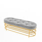 13.65-inch Width Modern Entryway Bench Cushioned Metal Seating Bench Clearhalo 'Benches' 'Chairs & Seating' 'furn' 'furn_benches' 'Furniture' 'Living Room Furniture' 1200x1200_b31ed535-d033-4a10-9171-f216eab819cb