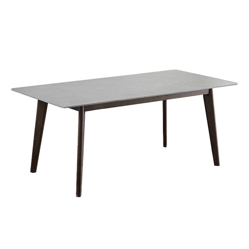 Stone Top Dining Table Mid-Century Modern Dining Table with 4 Legs Clearhalo 'Dining Tables & Seating' 'Dining Tables' 'dining_table' 'furn' 'furn_dining_table' 'Furniture' 'furniture_dining_table' 'Kitchen & Dining Furniture' 'kitchen' 'kitchen_dining_table' 1200x1200_b32014a0-b5ab-4d93-b037-d8e1faff7113