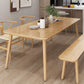 Dining Room Simple Solid Wood Rectangular Dining Table with 4 Legs Base Clearhalo ' dining_table' 'Dining Tables & Seating' 'Dining Tables' 'Furniture' 'furniture_dining_table' 'Kitchen & Dining Furniture' 'kitchen&dining_furn' 'kitchen' 'kitchen_dining_table' 1200x1200_b320c52a-a310-491e-84df-ffa00b78968a