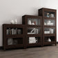 Contemporary Manufactured Wood Vertical Bookcase with Glass Doors Clearhalo 'Bookcases' 'furn' 'furn_bookcases' 'Furniture' 'furniture_bookcases' 'kitchen' 'kitchen_bookcases' 'Living Room Furniture' 'Office Furniture' 1200x1200_b3210e1b-4484-4b9f-ae36-4865ca7ba8eb