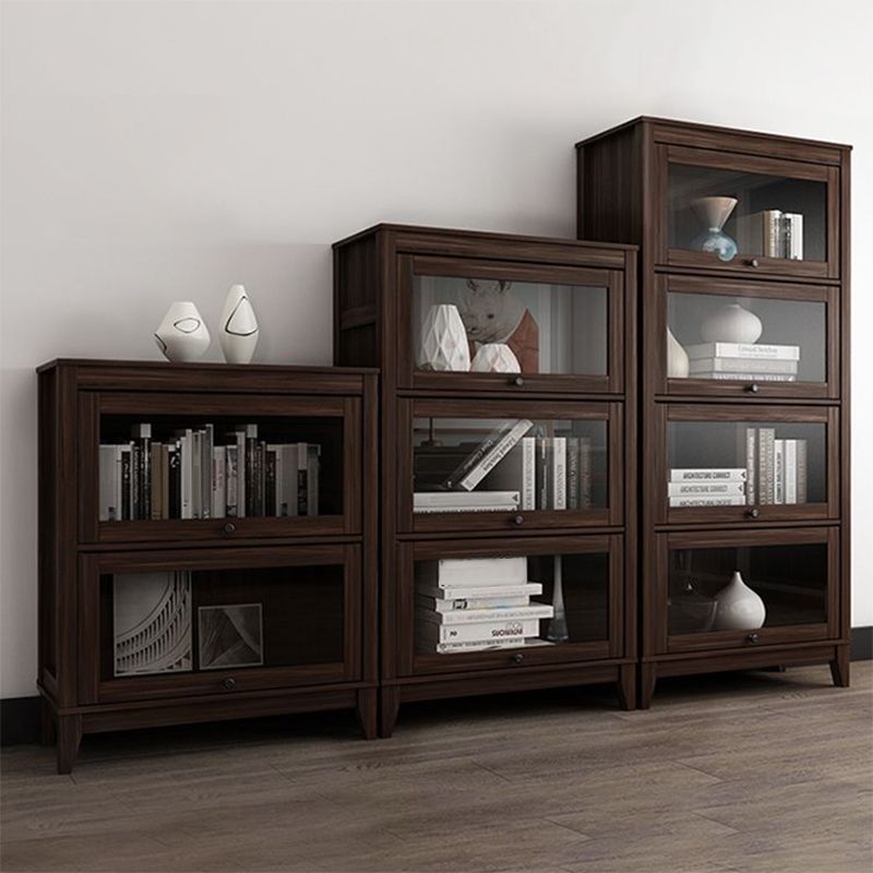 Contemporary Manufactured Wood Vertical Bookcase with Glass Doors Clearhalo 'Bookcases' 'furn' 'furn_bookcases' 'Furniture' 'furniture_bookcases' 'kitchen' 'kitchen_bookcases' 'Living Room Furniture' 'Office Furniture' 1200x1200_b3210e1b-4484-4b9f-ae36-4865ca7ba8eb