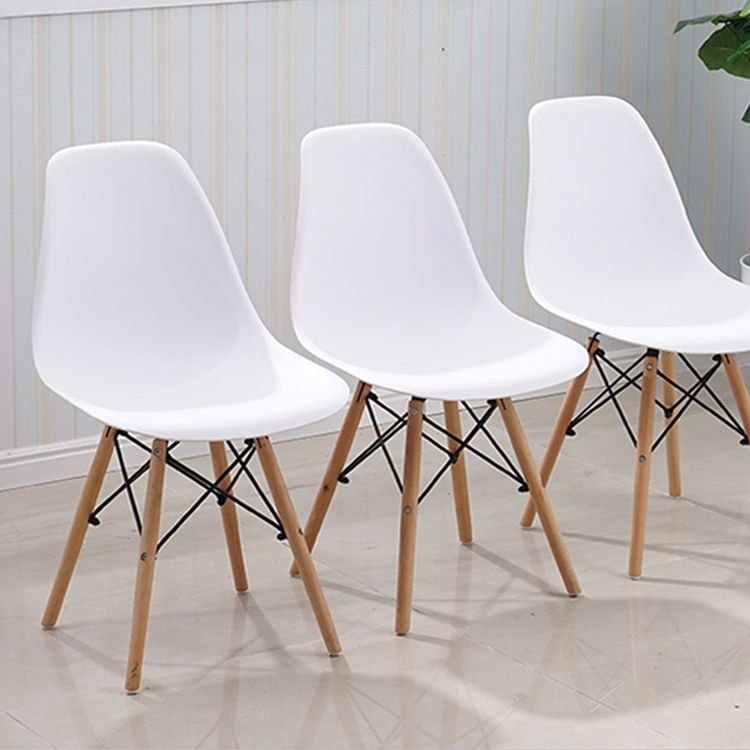 Scandinavian Plastic Restaurant Side Chair Solid Back Matte Finish Dining Chair Clearhalo ' kitchen&dining_furn' 'Dining Chairs' 'Dining Tables & Seating' 'dining_chair' 'Furniture' 'furniture_dining_chair' 'Kitchen & Dining Furniture' 'kitchen' 1200x1200_b32236e2-9b73-40e2-bad9-75a0faf004c8