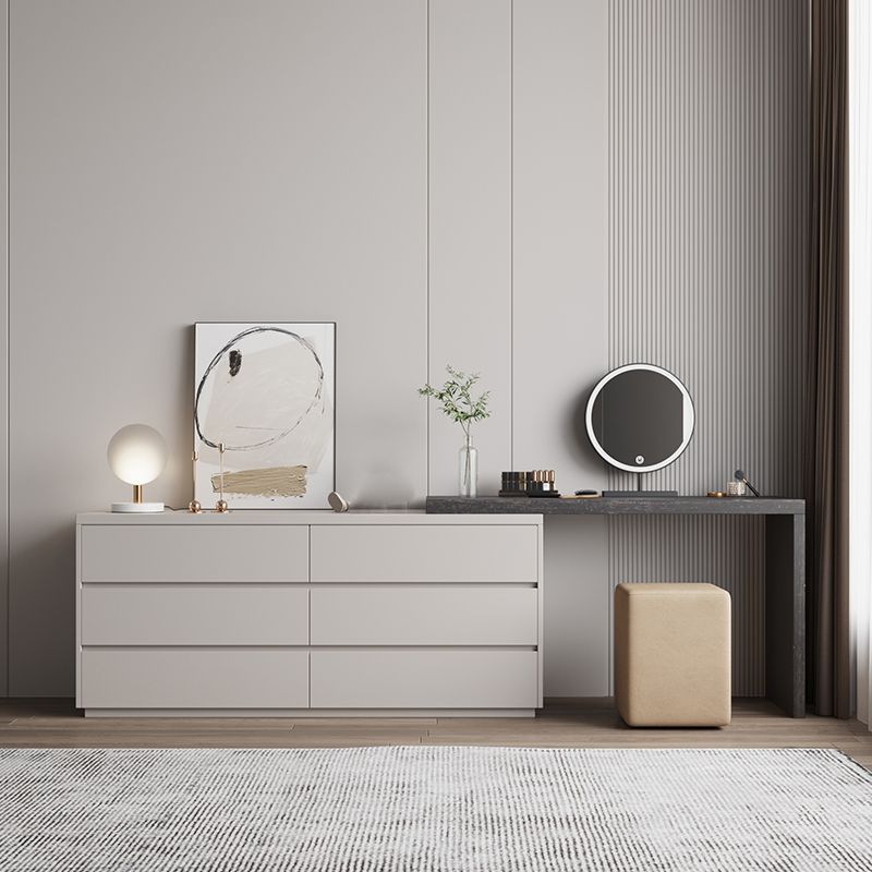 引き出しスタンディングバニティドレッシングテーブルを備えた現代の照明付き鏡