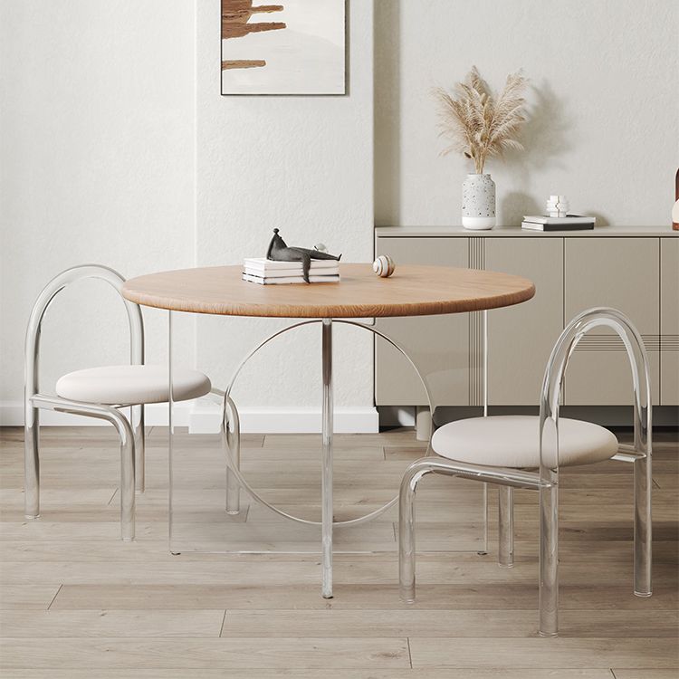 Modern 1/2/3/4/5 Pieces Dining Set Round Wood Dining Table for Dining Room Clearhalo 'Dining Room Sets' 'Dining Tables & Seating' 'dining_room_set' 'furn' 'furn_dining_room_set' 'Furniture' 'Kitchen & Dining Furniture' 1200x1200_b322c678-0be7-449a-bc82-aeb75c6a6e2e