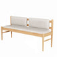 Contemporary Solid Wood Bench Cushioned Backrest Seating Bench with 4 Legs Clearhalo 'Benches' 'Chairs & Seating' 'furn' 'furn_benches' 'Furniture' 'Living Room Furniture' 1200x1200_b3244627-668d-465c-884d-6de1fa9889fe