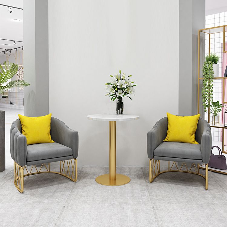 Glam Metal Ess Room Stuhl Polsters Seitenstuhl für den Heimgebrauch