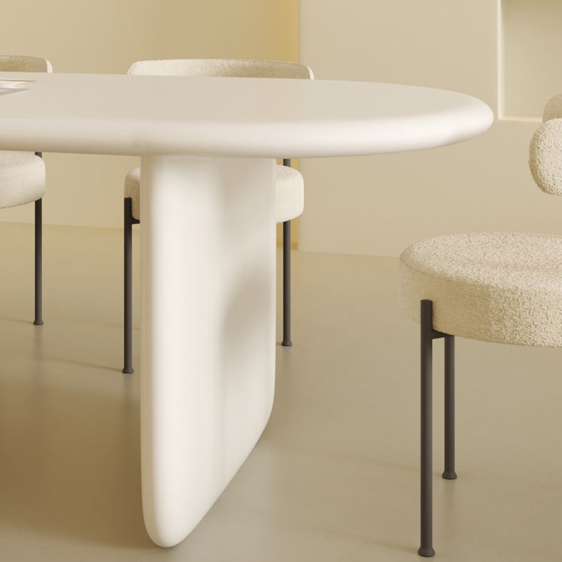 Set da pranzo ovale 1/2/5 pezzi set da pranzo bianco contemporaneo