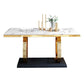 Trestle Base Dining Table Traditional Luxury Marble Dinner Table for Home Clearhalo ' dining_table' 'Dining Tables & Seating' 'Dining Tables' 'furn' 'furn_dining_table' 'Furniture' 'furniture_dining_table' 'Kitchen & Dining Furniture' 'kitchen&dining_furn' 'kitchen' 'kitchen_dining_table' 1200x1200_b3265a2f-a089-456a-b192-600dacdb52b8