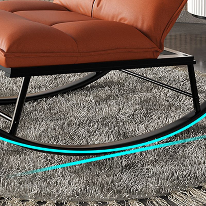 Chaise en cuir fausse 26,7 "L x 37,4" W x 37,4 "H Armes incluses pour chambre à coucher