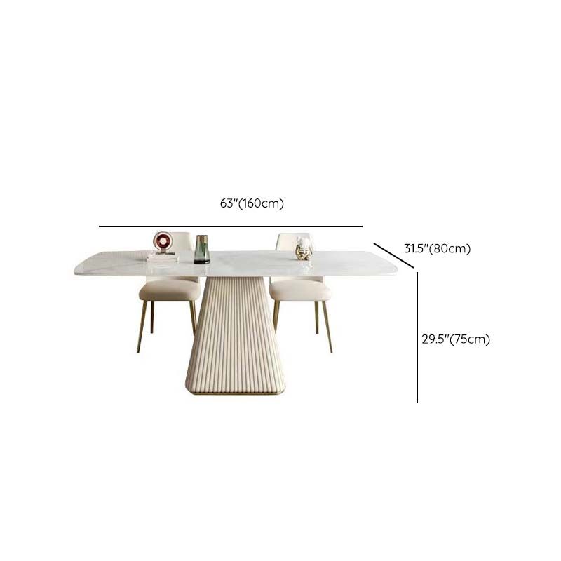 Glam Dining Sintered Stone Table Dining Rectangle Table for Home Use