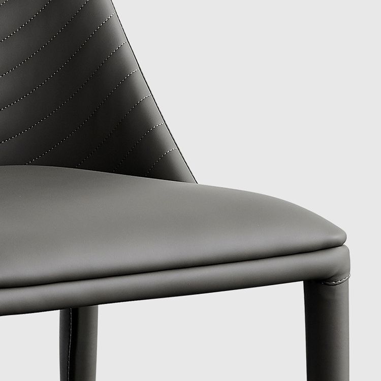 Contemporary Metal Dining Room Chairs Upholstered Armless Dining Chairs for Home Use Clearhalo ' kitchen&dining_furn' 'Dining Chairs' 'Dining Tables & Seating' 'dining_chair' 'furn' 'furn_dining_chair' 'Furniture' 'furniture_dining_chair' 'Kitchen & Dining Furniture' 'kitchen' 1200x1200_b3280011-edcf-4ac1-9db4-fc797710c257