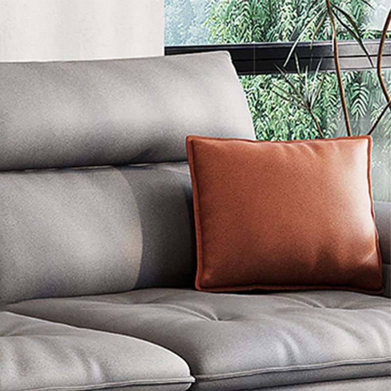 34.25 "H Faux Leather Pillow Top Arm Sofa & Chaise for Living Room