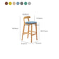 Industrial Armless Backrest Counter Stool Rubber Wood Cafe Bar Stool with Pedal Clearhalo 'Bar Furniture' 'Bar Stools' 'bar_stools' 'furn' 'furn_bar_stools' 'Furniture' 'Kitchen & Dining Furniture' 1200x1200_b329d80b-29b4-43f3-b142-b17bc768cfd2