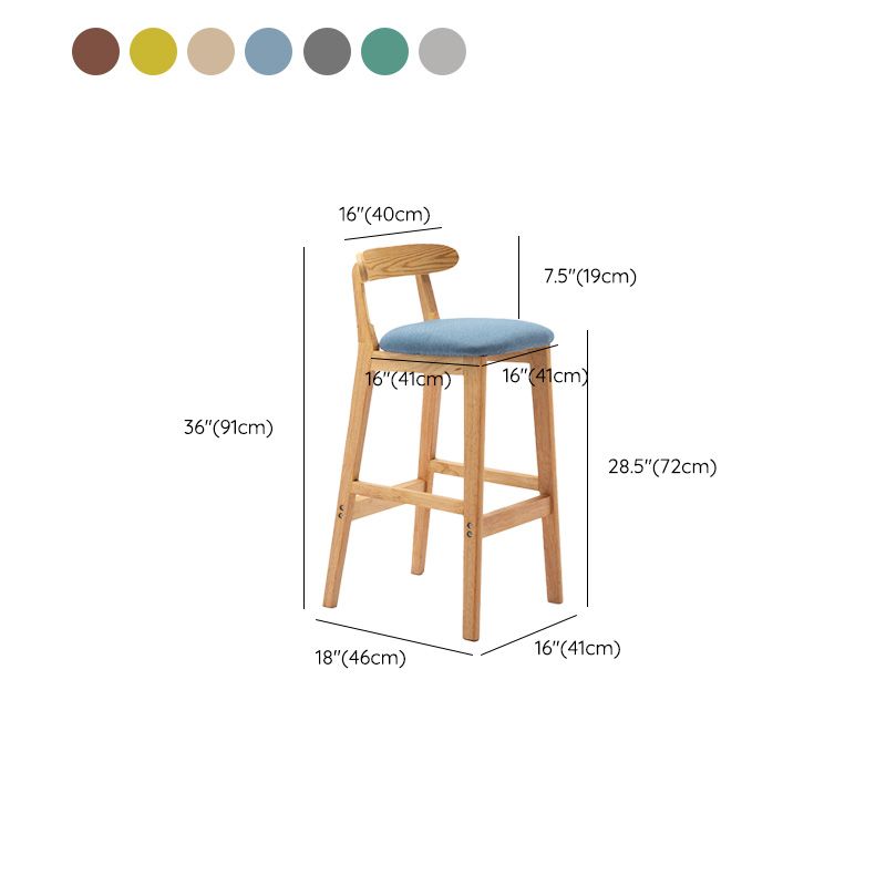 Industrial Armless Backrest Counter Stool Rubber Wood Cafe Bar Stool with Pedal Clearhalo 'Bar Furniture' 'Bar Stools' 'bar_stools' 'furn' 'furn_bar_stools' 'Furniture' 'Kitchen & Dining Furniture' 1200x1200_b329d80b-29b4-43f3-b142-b17bc768cfd2